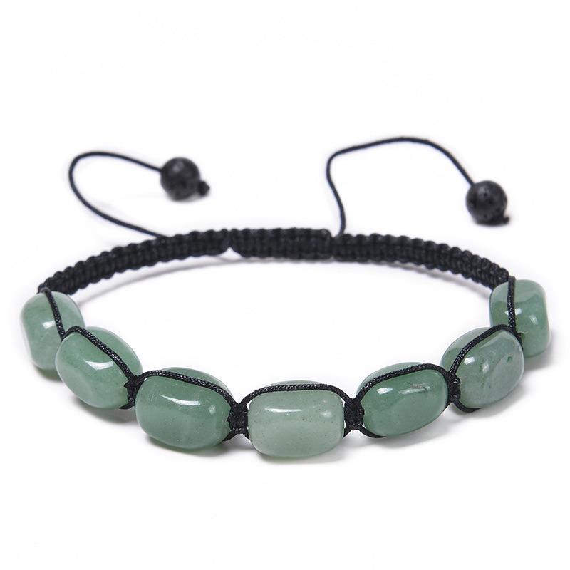 Adjustable Handmade Woven Natural Stone Crystal Beaded Bracelet