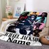 Coperta di flanella personalizzata con il nome "Michael Jackson's Legacy" per comfort super morbido e carino, per viaggi, letto, divano