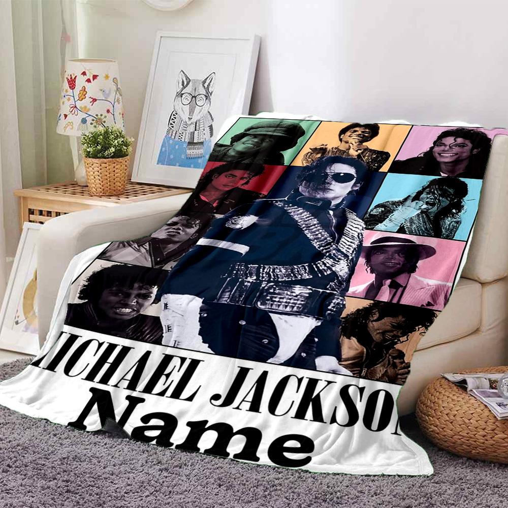 Coperta di flanella personalizzata con il nome "Michael Jackson's Legacy" per comfort super morbido e carino, per viaggi, letto, divano
