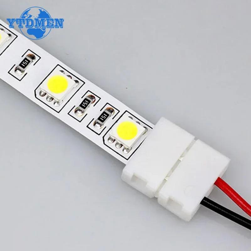 20PCS LED Tape Connector 2Pin LED Strip Accessories Connectors 8mm 10mm Suitable for 3528 5050 SMD LEDs Strip
