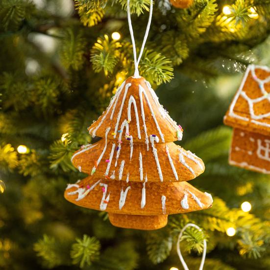 Yousheng Gingerbread Christmas Ornaments Foam Gingerbread Man House Candy Cookie Xmas Tree Hanging Decoration for Christmas Home Decor