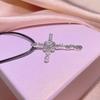 Temperament Necklace Women'S Tide Niche Lace Cross Pendant Personalized Collarbone Chain Simple Wedding Jewelry