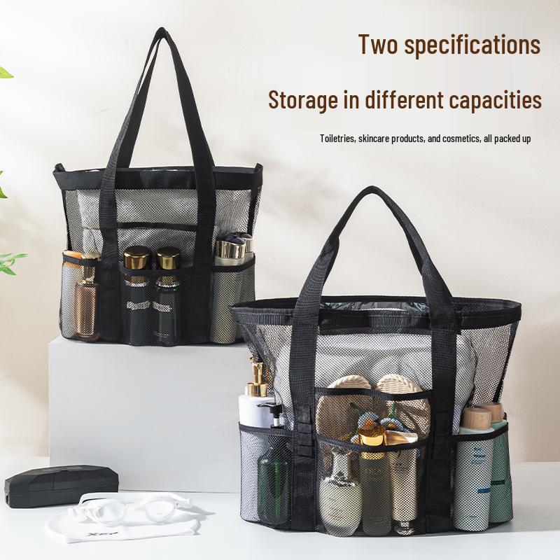 Large Capacity Multifunctional Mesh Beach Bag & Swimsuit Storage Handbag