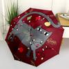 1pc Christmas Cat Helper Umbrella with Plastic Handle, Suitable for All Seasons Outdoor PT394