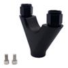 High Performance Aluminum 044 Twin Dual Fuel Pump Bracket Billet Y Block Surge Tank Adapter -8AN -10ORB Fuel Supply System