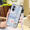Fashion Design Ring Phone Case For Realme C67 4G Back Cover Kickstand Wrist Strap Anti-dust Anti-knock Soft case Flower