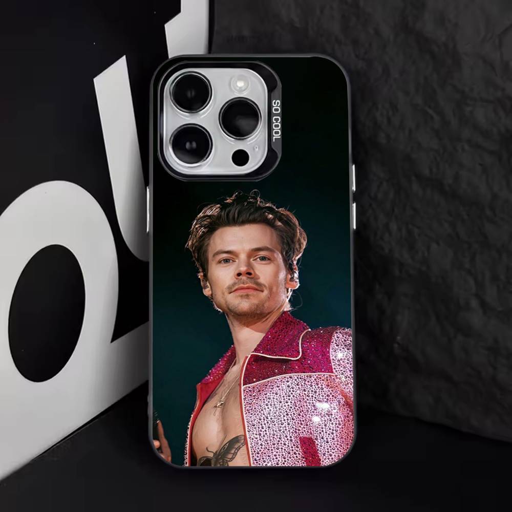 H-HaRRyS Singer Styles-s For iPhone 17,16,15,14,13,12,11,Pro,Max,Plus,E,Air,Mini Anti Fall Black Matte Hard Bumper Phone Case