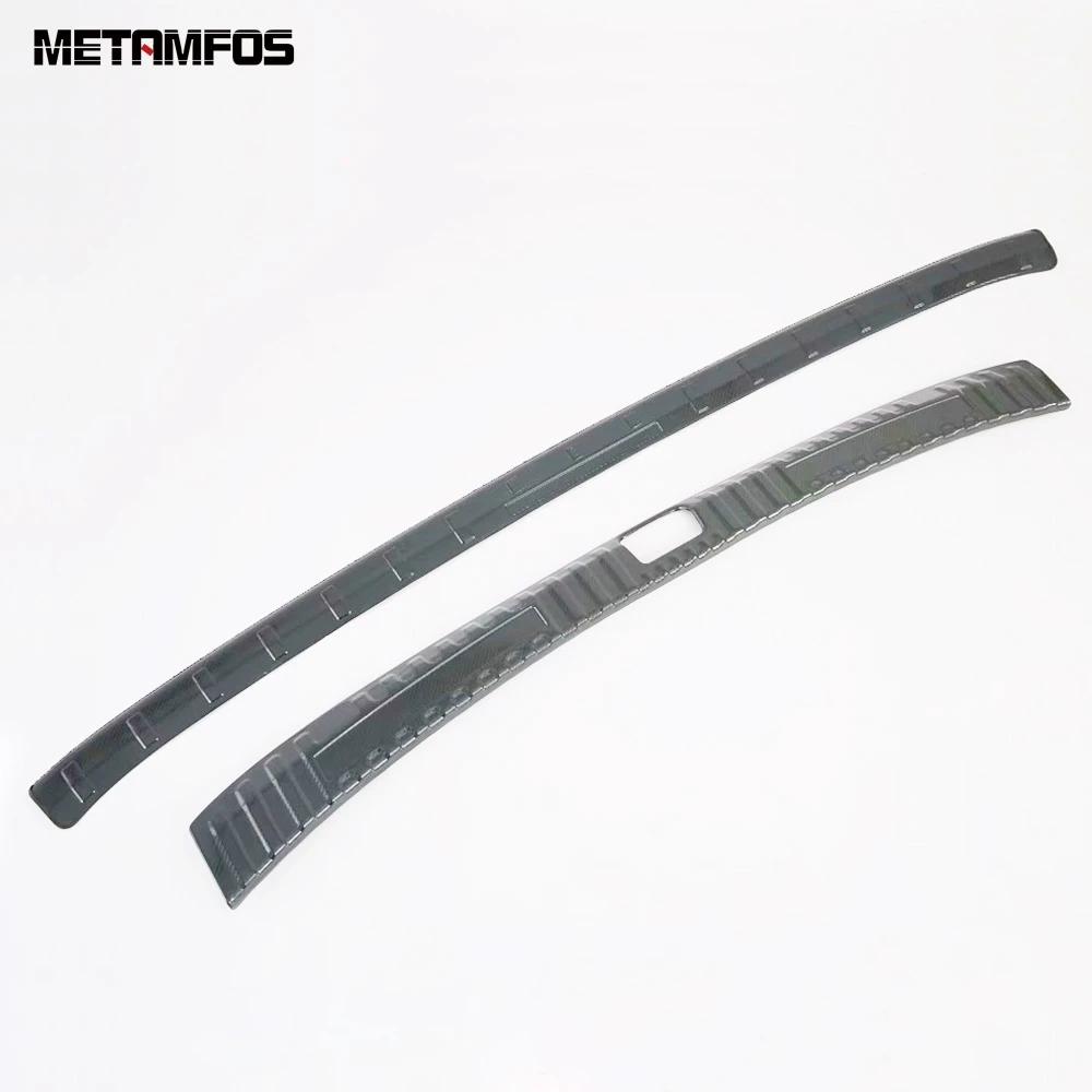 For Toyota Corolla Sedan -2024 2025 Inner+Exterior Rear Trunk Bumper Foot Plate Door Sill Scuff Guard Plate Car Accessories