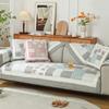 Pastoral Washable Sofa Mat Sofa Cover New Gird Style Seat Cushions Four Seasons Universal Home Textile Home Mat