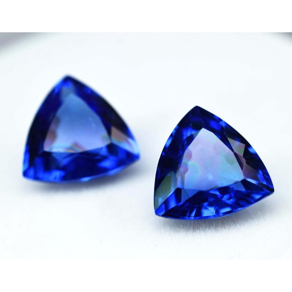 Natural Blue Trillion Cut Sapphire 17.00 Ct CERTIFIED Gemstone Loose Ring Size As-615423