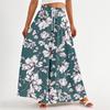 Women's High Waisted Wide Leg Pants Summer Casual Flowing Pocket Wide Leg Pants Floral Print Beach Pants