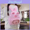 Capybara Plush Backpack With Zipper Closure For Daily Casual Use