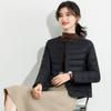 Women's Lightweight Down Cotton Coat Solid Color Minimalist Short Autumn Winter Thin Casual Portable Liner Jacket