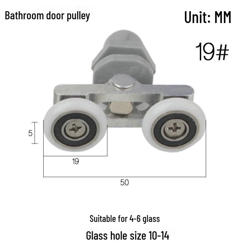 

Двойной ролик в старинном стиле для душевых дверей из арочного стекла