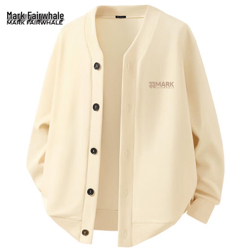 Mark Fairwhale Men's Heavyweight V-Neck Cardigan Sweatshirt
