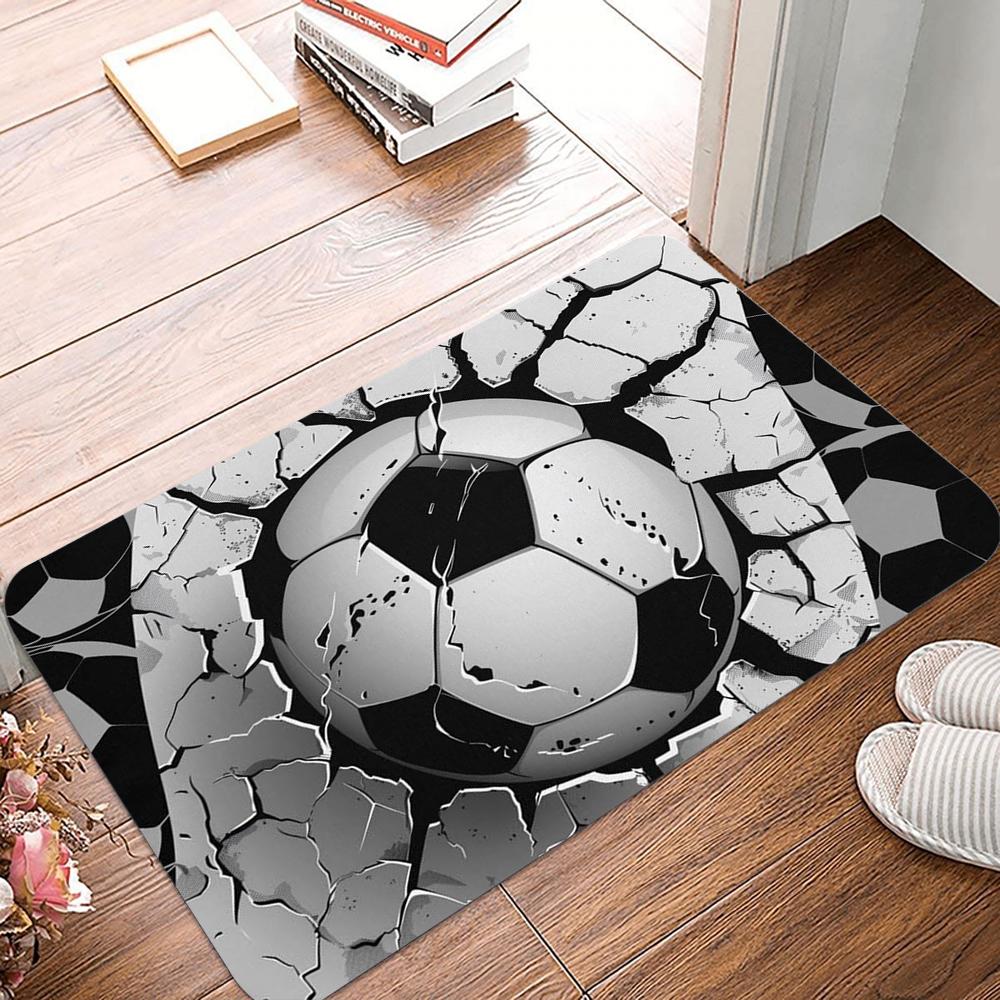 Sports Baseball Printed Kitchen Carpet Living Room Dining Room Laundry Floor Mat Bath Balcony Hallway Non-slip Door Mat