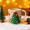 Christmas Coffee Cup Christmas Tree Elk Stocking Gingerbread Man Mug 260ml Dishwasher Microwave Tea Cocoa Cup for Home Office Outdoor Use