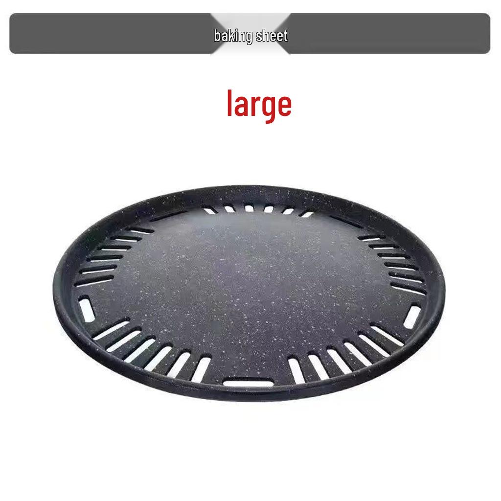 Round Stainless Steel Charcoal Grill for Home and Commercial Use - Japanese Yakiniku Style, Enclosed Design for Tea Boiling