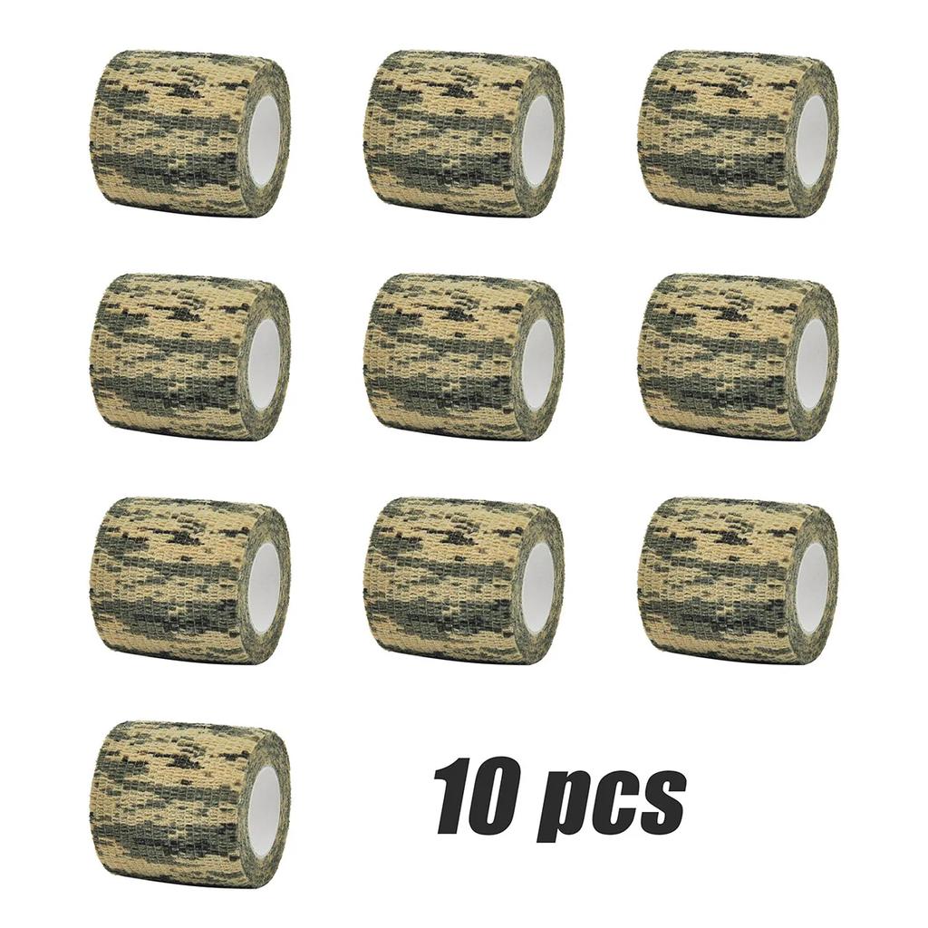 1/6/24Pcs Tree bark look Camouflage Elastic Wrap Tape Self Adhesive Sports Protector Ankle Knee Finger Arm Bandage