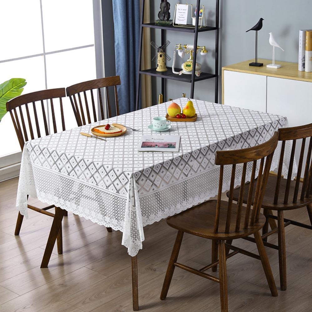 Antique Lace Hollow Tablecloth European Wedding Party Tablecloth Elegant Table Linen  Restaurant