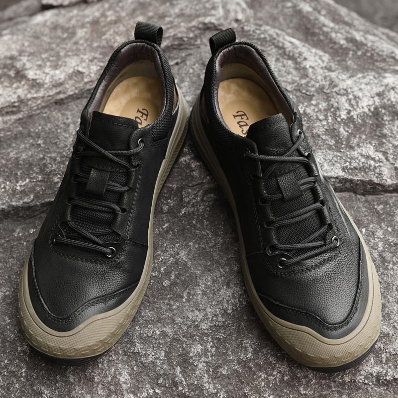 

Модная повседневная обувь для отдыха на открытом воздухе в британском стиле, обувь ручной работы из натуральной кожи, универсальные повседневные кроссовки для мужчин, удобная мужская обувь для вождения 44 чёрный