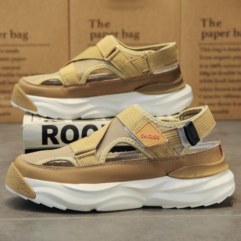 Fashion Designer Men's Sandals Breathable Casual Shoes for Men Outdoor Non Slip Beach Sandals 2024 New Male Platform Sandalias