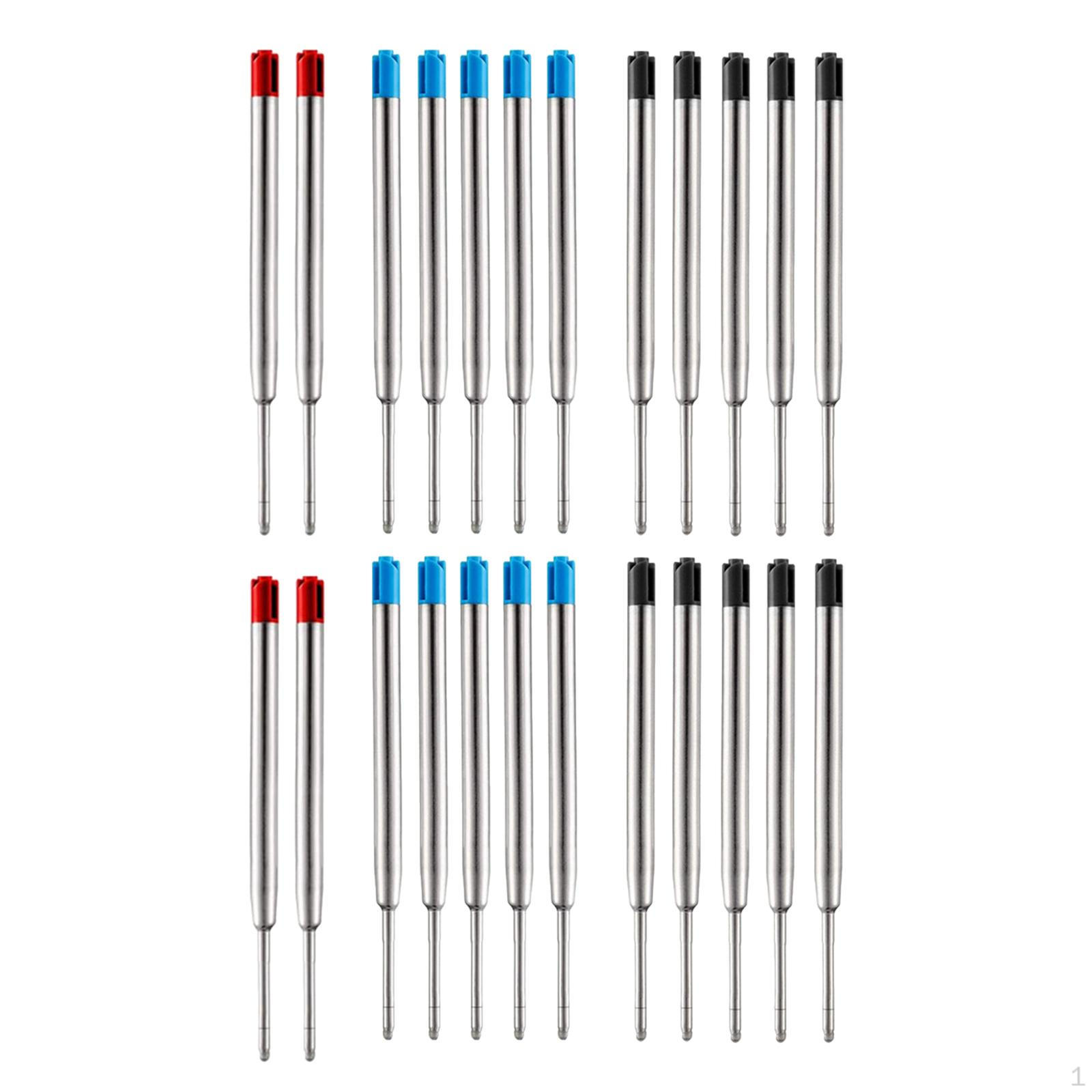 24x Rotating Ballpoint Pen Refills Metal Replace G2 Supplies for Students
