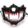 Blood Half-Face Mask Men Dragon Tiger Wolf Mask Horror Halloween Costume Props Skeleton Carnival Mask Party Cosplay Prop