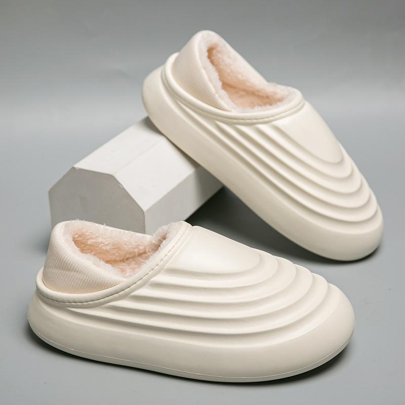 Fashion Men's EVA Slipper Plus Velvet Winter Indoor Outdoor Keep Warm Comfortable Trendy All-match Non-slip Explosive Style Man Slippers