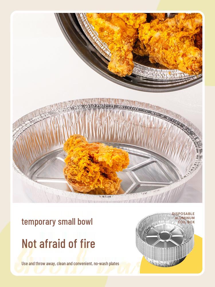 Air Fryer Aluminum Foil Pan – Food Grade Foil Bowl for Oven and Grill