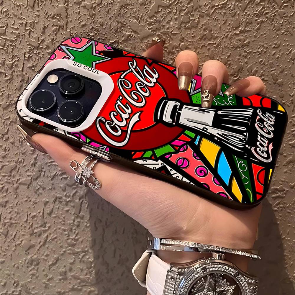 Coca-cola Vintage Phone Case Color Silver Shell For LPhone 17 16 16e 15 14 13 12 11 Pro Max Plus