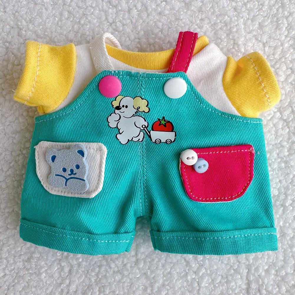 For 17cm Labubu Doll Clothes Fashion Clothes Overalls Doll Clothes Color Match Shorts Dolls Accessories Cute Decoration Little Clothes