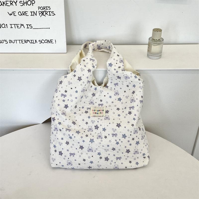 5 Embossed Vest Bag Large Capacity Shoulder Handbag Daily Leisure Student Print Female