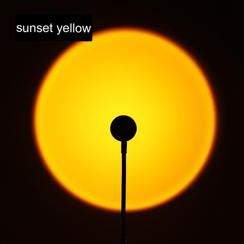 Sonnenuntergangslicht, Sonnenuntergangslicht, Regenbogen, sieben Farben, Projektionslicht, kreativer USB-Live-Hintergrund, Umgebungslicht, Neuheit, Heimlicht-Hintergrunddekoration