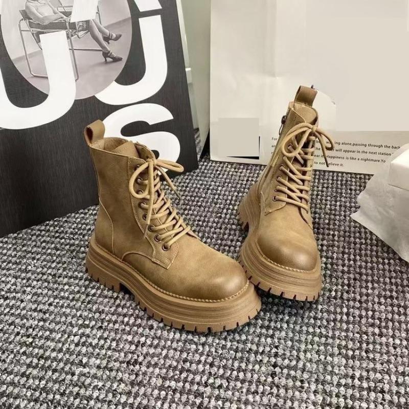 

Women s Thick-soled Chunky Heel Boots - New Arrivals for Autumn and Winter - Versatile Shoes - Woolen Boots 40 світло-коричневого кольору