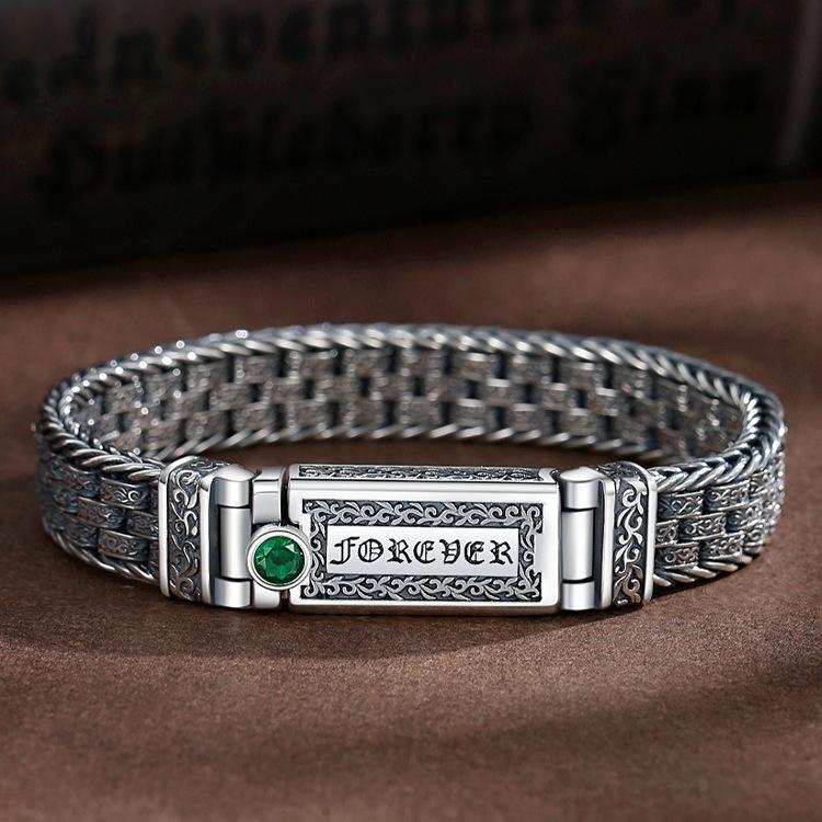 Tang Grass Pattern Six-character Mantra Ring Ring Adjustable Bracelet Men s Trend Retro Trend Personality Men s Simple 2026 18CM
