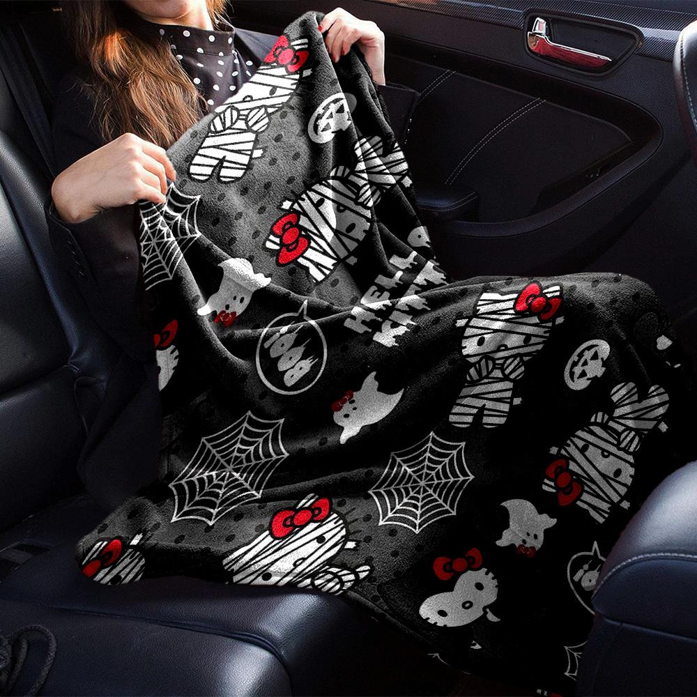 1 Stück Hello Kitty Halloween Decke Leichte Flanelldecke für Sofa Bett Reise Camping Wohnzimmer Büro Couch Stuhl