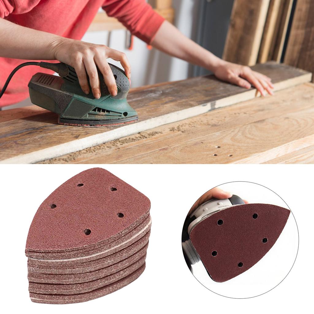 30Pcs Mouse Sander Sandpaper 5 Hole Backing Sand Sheets Abrasive Material for Wood Metal Plastic Applications