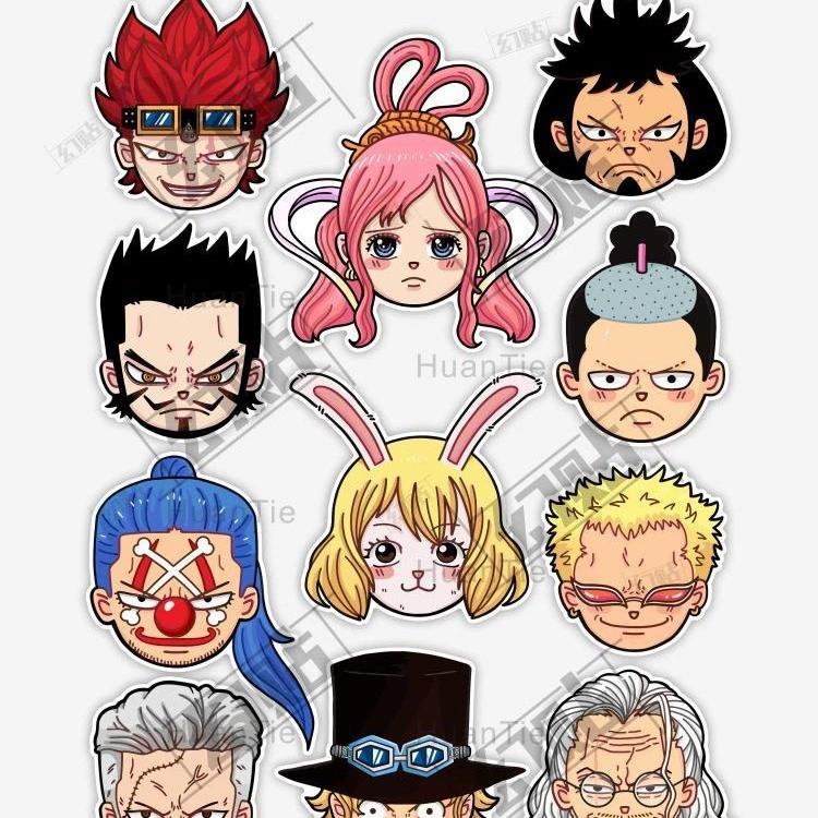 Pegatinas impermeables de One Piece para motocicleta y scooter, decoración creativa de Luffy Gear 5