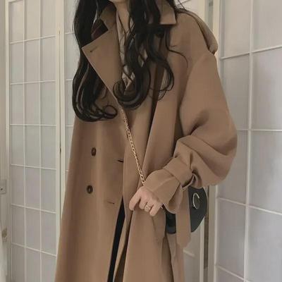 Korean Style Women's Mid-Length Loose Cardigan with Straps - Perfect for Students In Spring, Autumn, and Winter