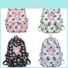 Stilvoller Nylon-Rucksack für Mädchen Große Kapazität Niedliche Cartoon-Schultasche für Schüler
