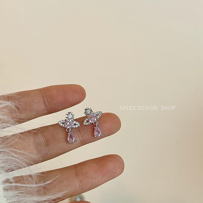 

Zircon Saturn Teardrop Earrings - Light Luxury Fashion for Women