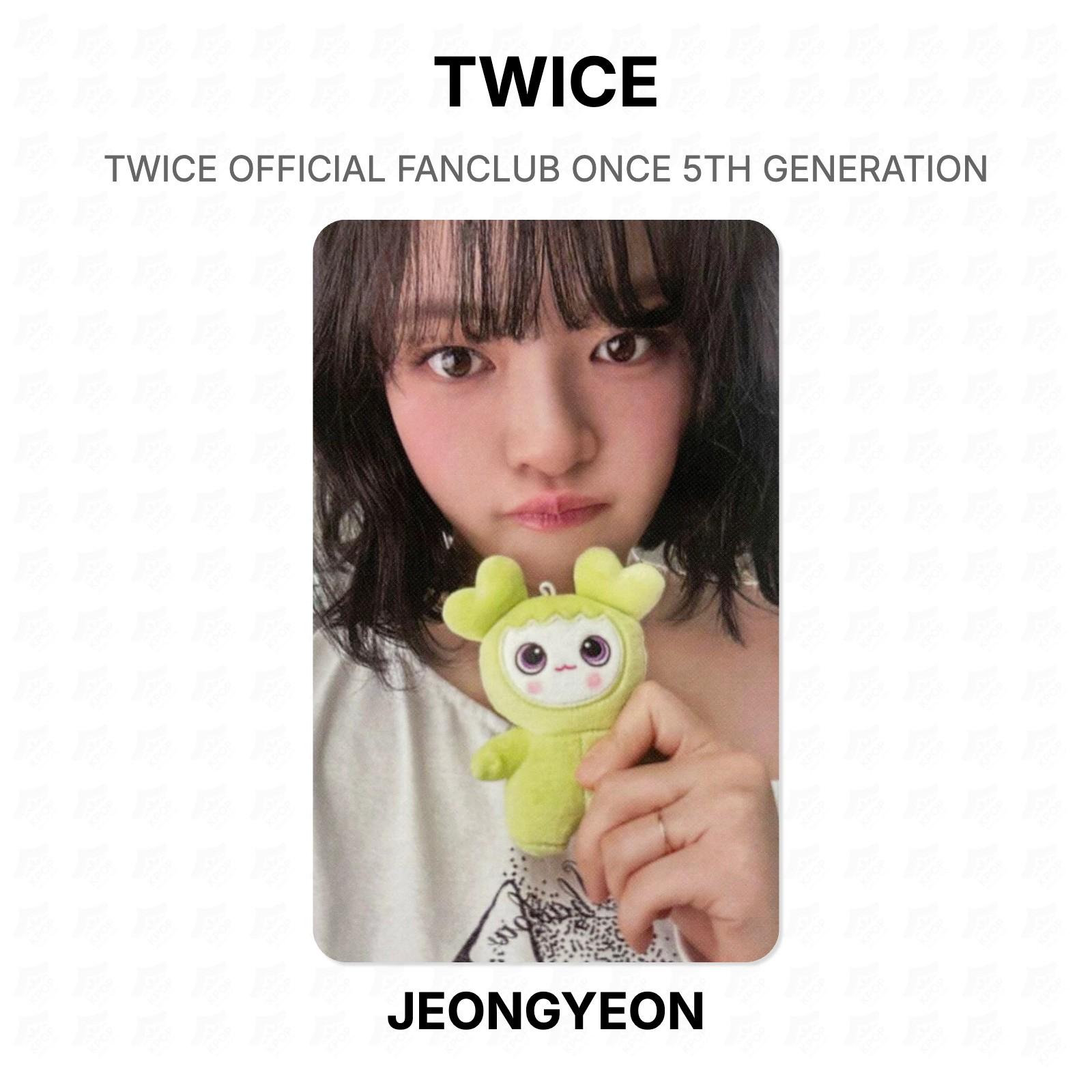 TWICE OFFICIAL FANCLUB ONCE 5TH GENERATION Official Photocard JEONGYEON