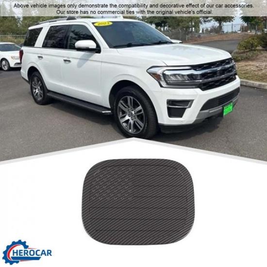 

Fuel Filler Gas Tank Cap Cover Trim Decor For Ford Expedition 22-24 Carbon Fiber