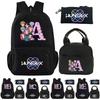 3Pcs/set 26 English Letter Printed Backpack with Shoulder Bag Pencil Case for Teenager Student Boy Girl Schoolbag Large Capacity Bookbag Kid Gift