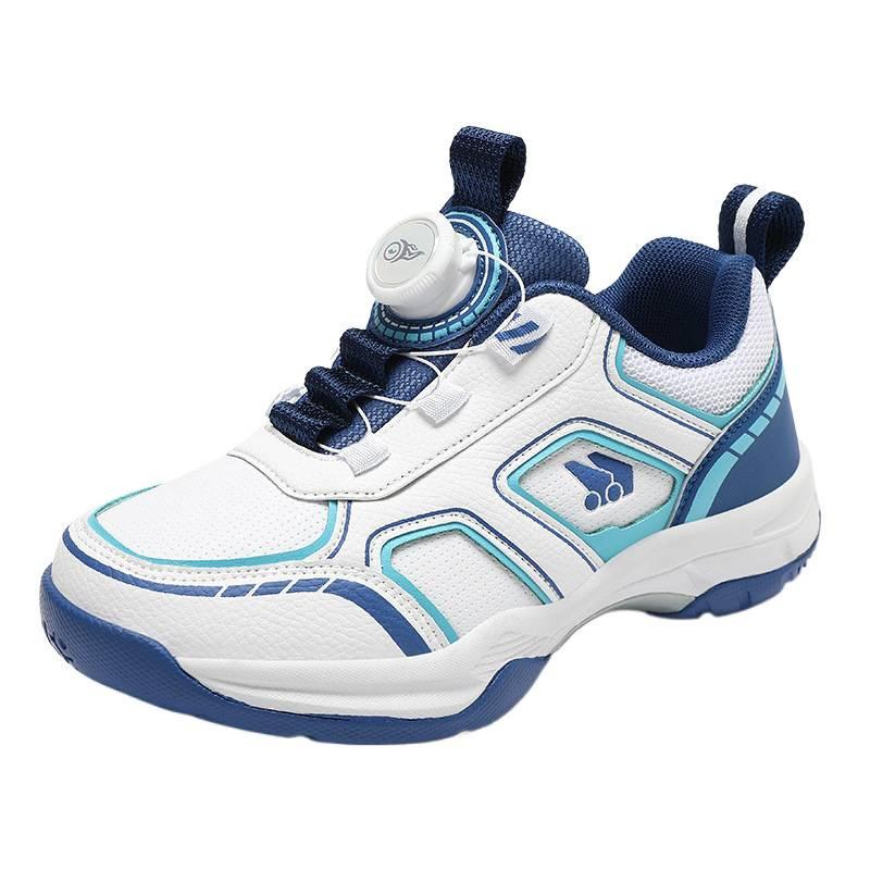 Girls Tennis Shoes Non-slip Children's Sports Shoes Leather Surface Breathable Lightweight Youth Training Shoes Boys Badminton Shoes