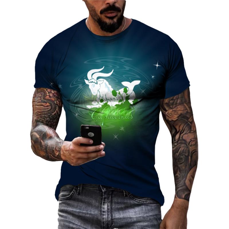 

Interest Constellation Graphic T Shirts Summer Fashion Casual Funny Men Short Sleeve Tops Street Style Printed O-neck Tees 6XL