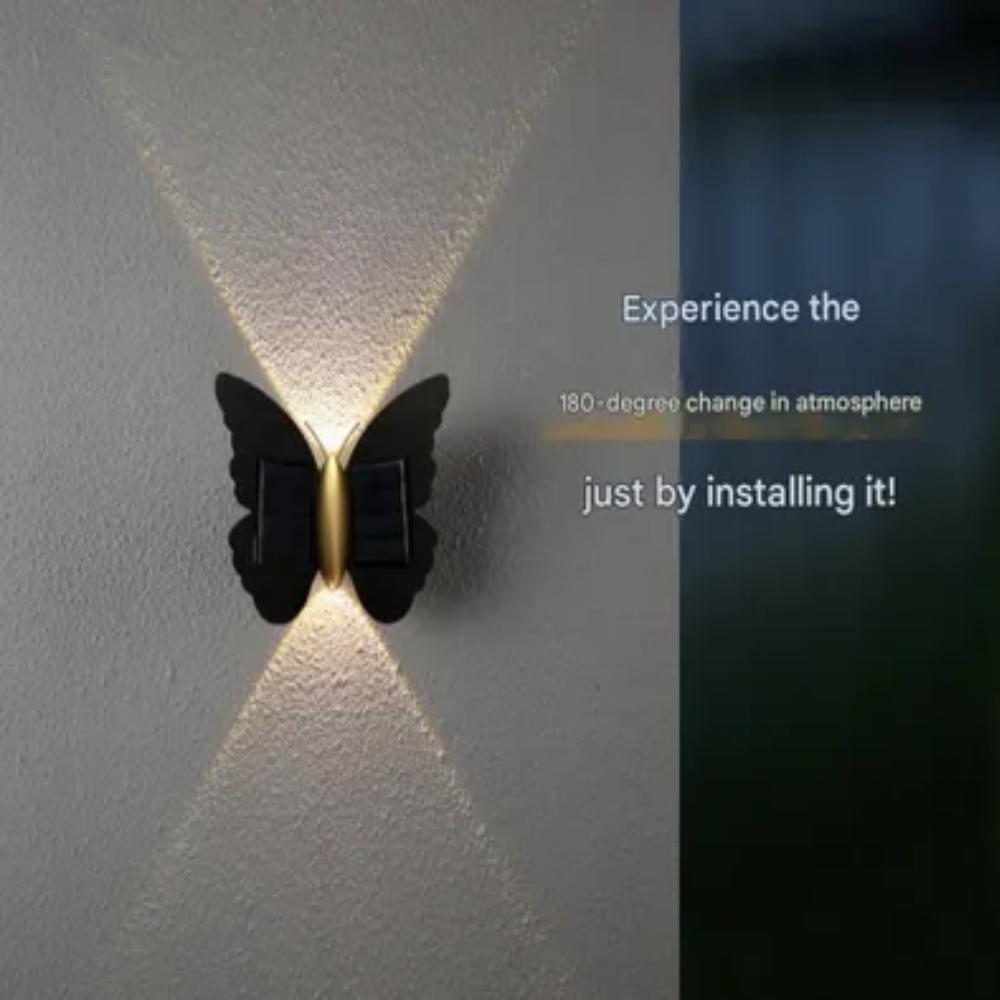 Schmetterling Solar LED Wand-/Gartenbeleuchtung : Schmetterling zum Himmel
