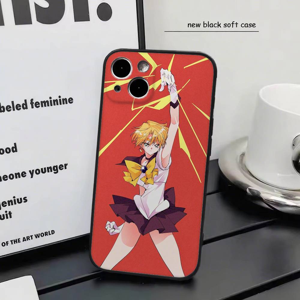 Cool Sailor U-Uranus Anime Sailor M-moon Phone Case Silicone Soft For IPhone 17 Air 16 15 14 13 12 11 Plus Pro Max Plus