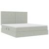 Storage Bed with Mattress Light Grey 160 x 200 cm Velvet